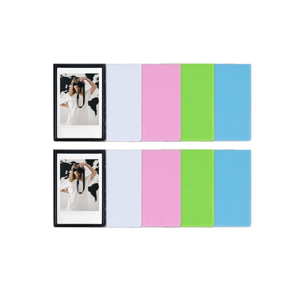 Leonuliy Mini Magnetic Picture Frame Refrigerator Magnets with Clear Protective Pocket for Polaroid Fujifilm Instax Mini Film, 2x3 Inch Photos, for Metal Fridge Cabinet Lockers, 10 Pieces.