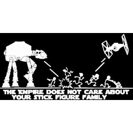 The Empire Doesn't Care About Your Stick Figure Family Decal