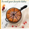 Havawish Cast Iron Wedge Pan with Black Silicone Hot Handle