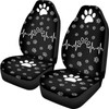 Poceacles Dog Paws Pattern Universal Fit Car Seat Cover for