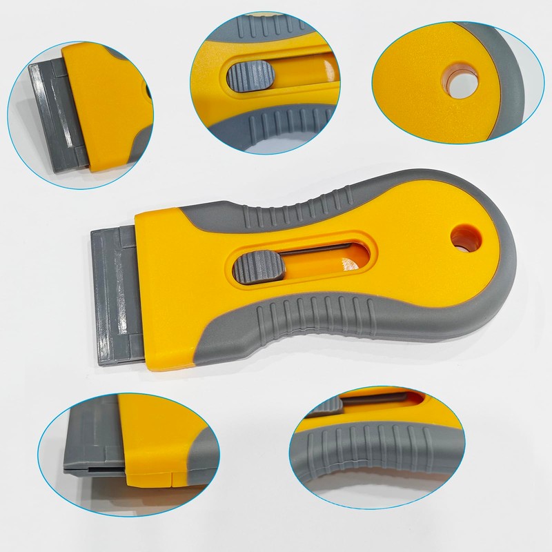 Ceramic Hob Scraper, 1 Piece Stove Scraper with 15 Blades