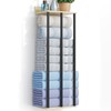 Wall Mounted Towel Racks for Bathroom with Shelf, Oak