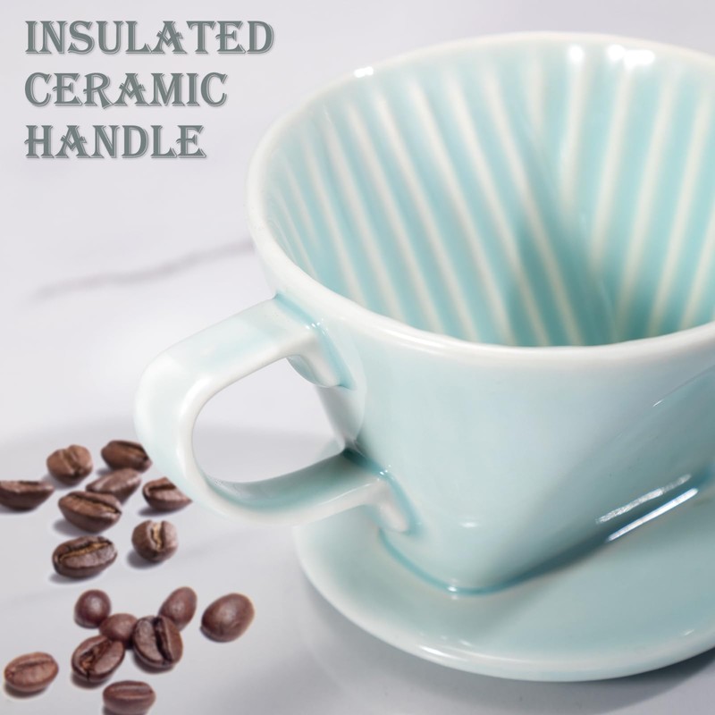 Noarixa Pour Over Coffee Dripper, Ceramic Pour Over Coffee Maker