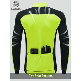 qualidyne Men's Winter Cycling Jacket Thermal Fleece Lined Bicycle Biking Jacket Cold Weather Windproof Softshell Windbreaker