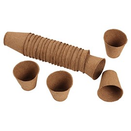 Floraworld 010844 Classic Cultivation Pots Set of 24 Natural Colours 6.5 x 6.5 x 6 cm