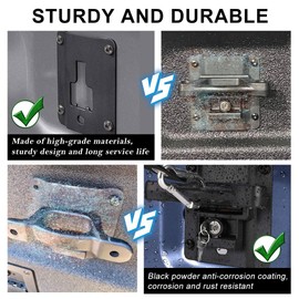 BIHEE Tie Down Anchors Plates 4 Pack Truck Bed Cargo Tie Down Brackets Compatible with Boxlink F150 2015-2025 and F250 F350 F450 F550 Super Duty 2017-2025 Replace for FL3Z99000A64B FL3Z-9928408-AB