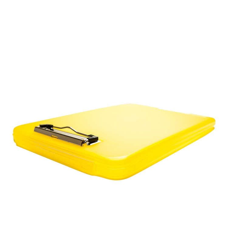 Janrax A4 Yellow Clipboard Box File - Storage Filing Case