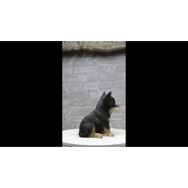 Ebros Chihuahua Dog Puppy Sitting Statue 6.25" High with Glass Eyes Figurine