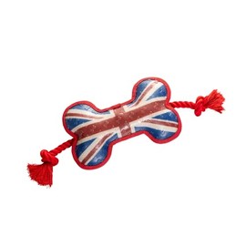 House of Paws Union Jack Tough Dog Bone Toy