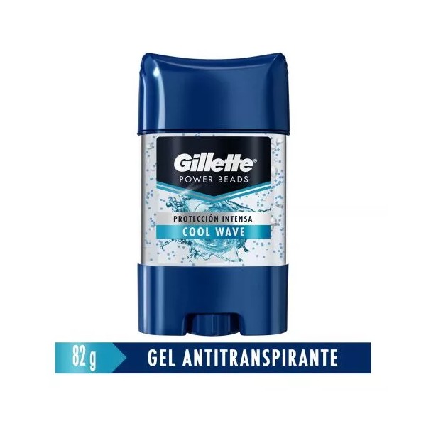 Gillette Power Beads Gel Antitranspirante, Cool Wave 82 Gr