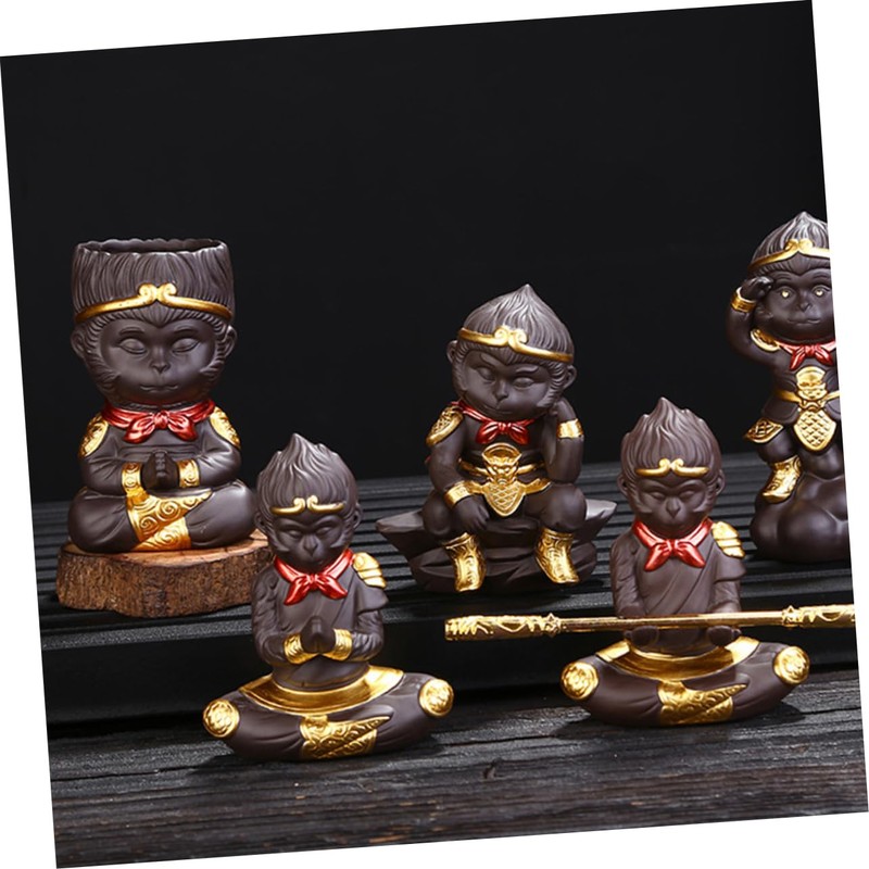 LABRIMP Monkey Tea Pet Craft Monkey Craft Monkey Desktop Ornament