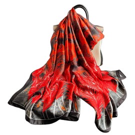 FAIRYGATE Scarf Gifts for Women Scarves Oversized Silky Winter Scarf Reversible Paisley Shawl for Ladies Blanket Large Wraps (red) 43018