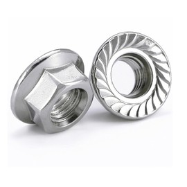 SZLIZHUO Pack of 50 M8 (8 mm) Flange Nuts with Locking Teeth DIN 6923 Stainless Steel Serrated Hex Flange Nuts Locking Nuts AHC Metric Hex Flange Nuts M8 (50, M8)