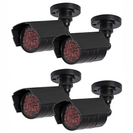FNX 4 x Yale Home Essentials Dummy CCTV Cameras with Blinking Flashing LED Light | Decoy Surveillance & Security Camera | Compliments a Smart Home Alarm System | Indoor & Outdoor Use & Waterproof