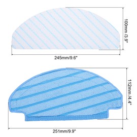 MECCANIXITY 1Set Washable Cloth Mop Pads & Disposable Cloths Mop Pads Fiber Robot Vacuum Cleaner Accessories for Deebot T8 T8 Max T8 T8+ Series T9 N8, N8 Pro N8 Pro