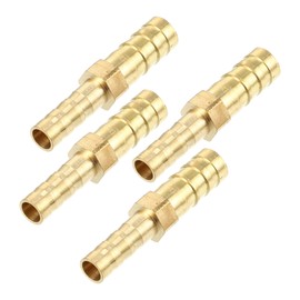 QUARKZMAN 4 pieces 8 mm - 6 mm straight shaped barb brass hose connector
