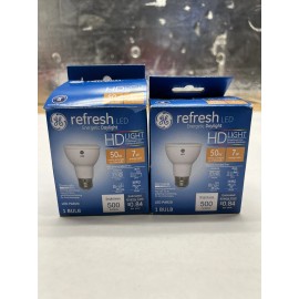 GE Lot of 2 GE 50w Equivalent 7w LED Dimmable Daylight Par20 LED7DP209CDL-1
