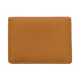 Mini Wallet, Genuine Leather, Small Coin Purse, Compact, Trifold Wallet, Foldable, No Bills, Coin Case, Skimming Prevention, Women's, Camel