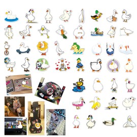 50 Sheets Duck Stickers, Duck Stickers, Waterproof Duck Stickers, Cute Duck Stickers, Vinyl Duck Stickers, Funny Duck Stickers, Funny Duck Stickers, for Scrapbooking, Skateboard, Car, Luggage