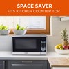 Commercial Chef Countertop Microwave, 1.1 Cubic Feet, Black With Stainless