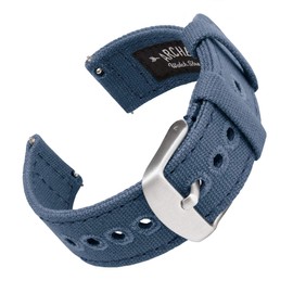 Archer Watch Straps - Canvas Quick Release Replacement Watch Bands (Classic Denim Blue, 20mm)