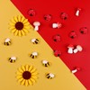 Edible Ladybug Cupcake Toppers 32pcs, Ladybug Icing Decorations for Cakes,