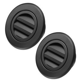 sourcing map 2pcs Soffit Vents 4 Inch, Aluminum Air Vent Cover with Screen Mesh, Louvered Grille Cover for Wall, Ceiling Mount, Bathroom, Black