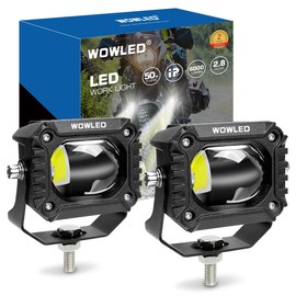 WOWLED 2.8 Inch Cube LED Spotlight, 2 Pack White Light Color Off Road Driving Lights Spotlight Fog Lamps, 8D Lens LED Work Light for 4X4 4WD Truck Car SUV UTV Boat Motorcycle 12V 24V