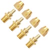 Pronese 4pcs Premium Solid Brass Pneumatics Reusable Rubber Hose-End Repair