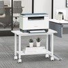 Lerliuo Under Desk Printer Stand, 2-Tier Industrial Mobile Printer Table