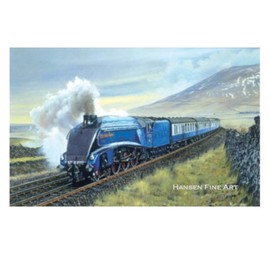 A4 4498 Sir Nigel Gresley Railway Steam Train Blank Birthday Fathers Day Card