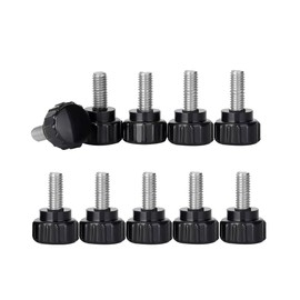 LTDparts 10 Pcs Knurled Knob Screws M4 Monitor Arm Easy Installation Bare Hand Crank Knurling Nuts (M4 x 10 (10 Pack)