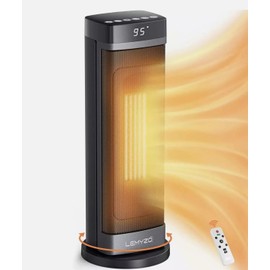 Lemyzo Space Heater, 90°Oscillating 1500W Electric Ceramic Tower Heater with Remote