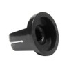 FLEOR 6pcs Black Plastic Guitar Amp Knobs Flat Flush Head