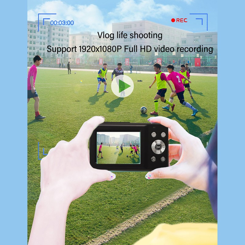 Digital Camera for Teens Kids 44MP 1080P HD 16X Digital