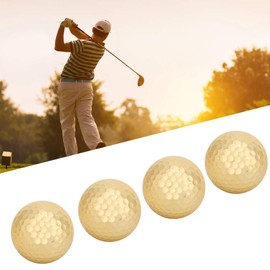 Balls,Golfball Gold 4Pcs Professional Gold Plated Ball Accessories, Double Layer Gold Plating Balls, Portable Ball Accessory ,Golfball Gold For Golfers And Beginners