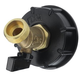 Tank Tap Adapter, IBC Tote Tank Adapter 2.4in IBC Tote Tank Valve Adapter Male Thread Drain Hose Connector Brass Faucet Tap Valve, Garden Hose Parts