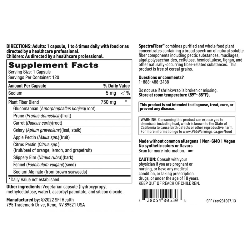 Klaire Labs SFI Health Spectrafiber - Hypoallergenic 9 Soluble Fiber