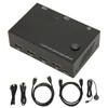 Dilwe 2 Port KVM Switch Dual Monitor HDMI 4K 30Hz,