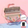 Wzenclave 17 Key Kalimba Thumb Piano, Transparent Acrylic Portable Finger