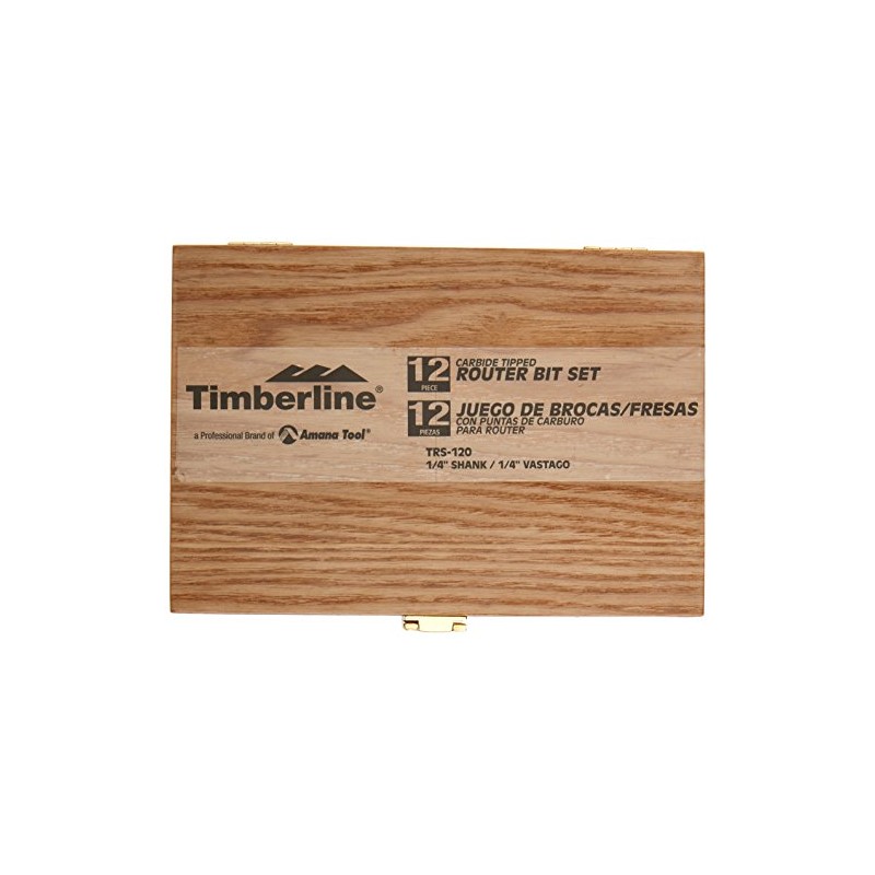 Timberline TRS-120 All Purpose 1/4-Inch Shank Router Bit Set, 12-Piece