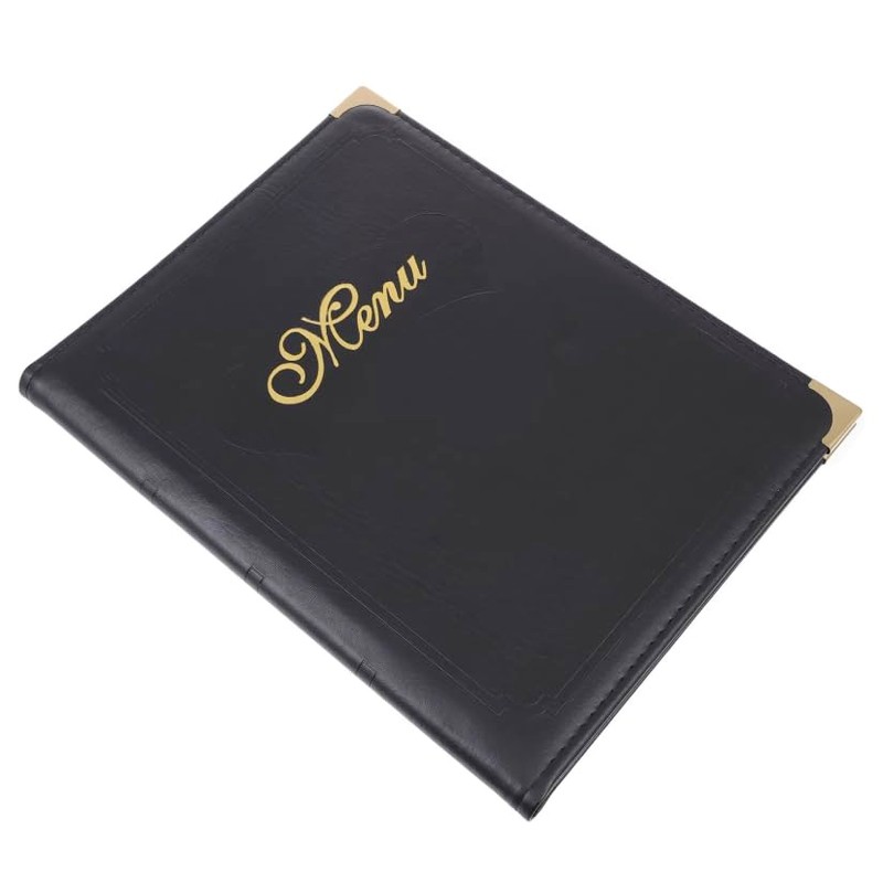fieldlabo A4 Size PU Leather Menu Book, 7 Pages, 14