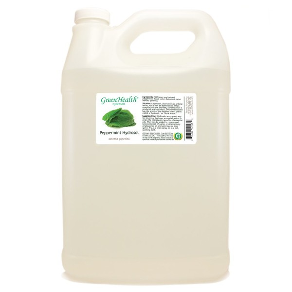 Peppermint Hydrosol (Floral Water) - 1 Gallon Plastic Jug w/Cap (NOT OIL)