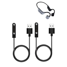 WUNIAK Charging Cable for Ray-JrMALL X9 Pro Bone Conduction Swimming Headphones, Magnetic USB Charging Cable USB Flexible Charger Cord Cable Accessories for Ray-JrMALL X9 Pro，（2 Pack）