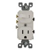 Leviton 1P, 3 Wire, 15 Amp/120 Vac Decora 3-Way Duplex