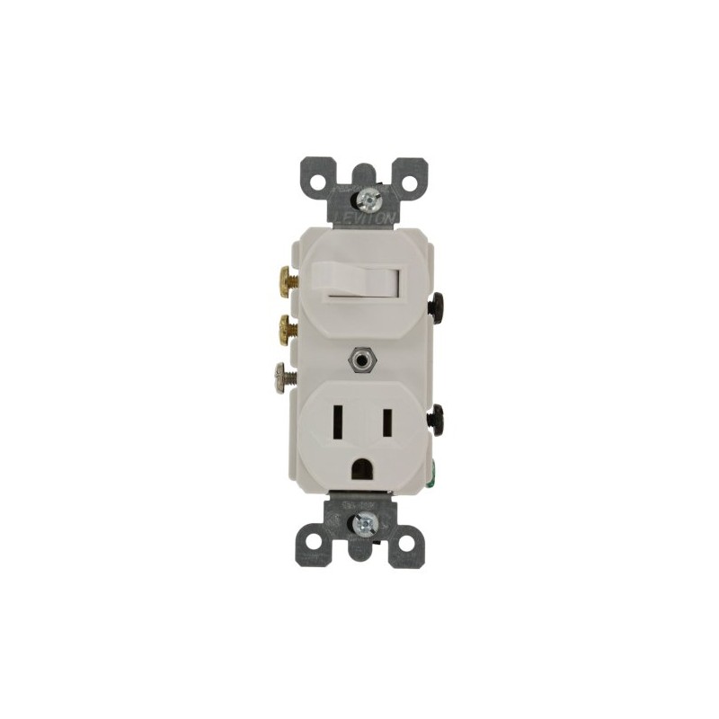 Leviton 1P, 3 Wire, 15 Amp/120 Vac Decora 3-Way Duplex