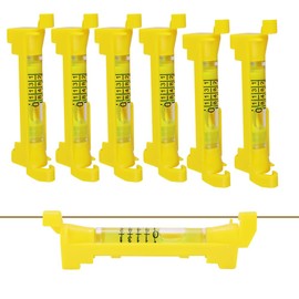 DOWELL 6-Pack 3” Hanging Bubble Line Level with Scale Mini Spirit Line Level for Building Trades Bricklaying Tiling Engineering Surveying Metalworking