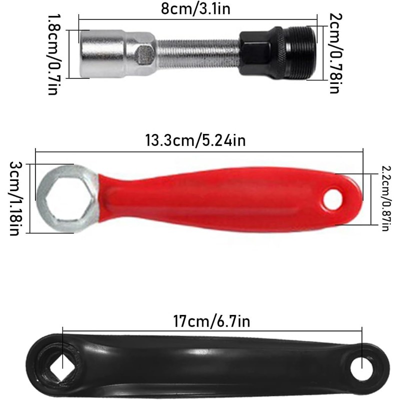 CHENKEE Bike Crank Arm 170mm, Bike Crank Arm Set Left