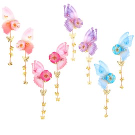 KIUEZIR 8 PCS Butterfly Tassel Hair Clips Lovely Hair Barrettes, Cute Hair Clip for Women Nonslip, Fashion Hair Accessories for Women Girls