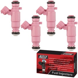 MACAX Set of 4 Fuel Injectors 3531037170 FJ989 Replacement Compatible with Hyundai Accent 2006-2011 Kia Rio Rio5 2009-2010 1.6L Gas - Replaces 35310-37170